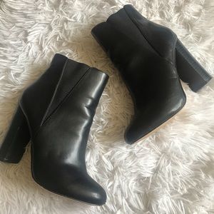 Aldo black leather booties